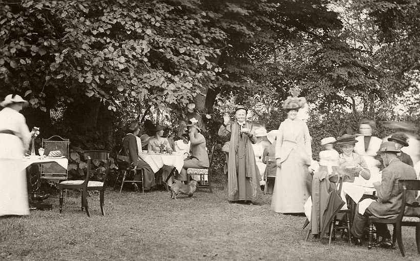 People in a garden party