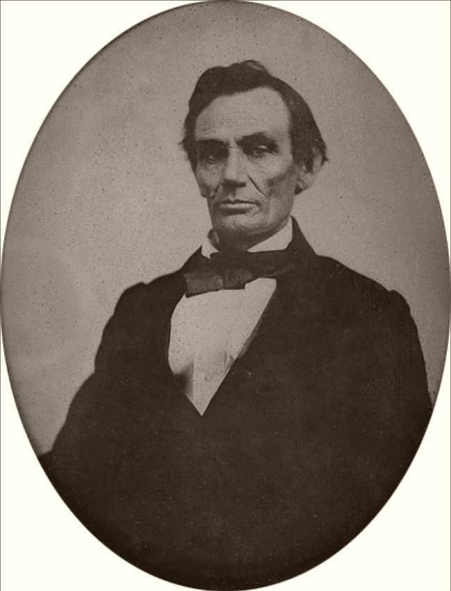 October 11, 1858 – William Judkins Thomson This ambrotype was taken two days before the next to last debate with Douglas in Quincy, Illinois.