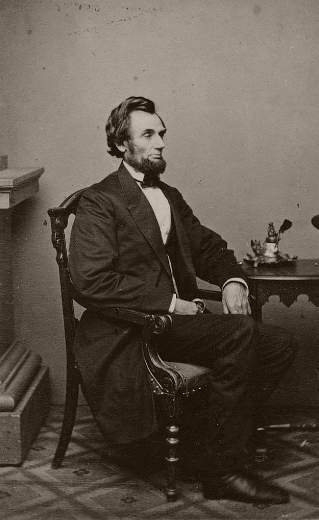 February 24, 1861 – Alexander Gardner Taken during President-elect Lincoln's first sitting in Washington, D.C., the day after his arrival by train.