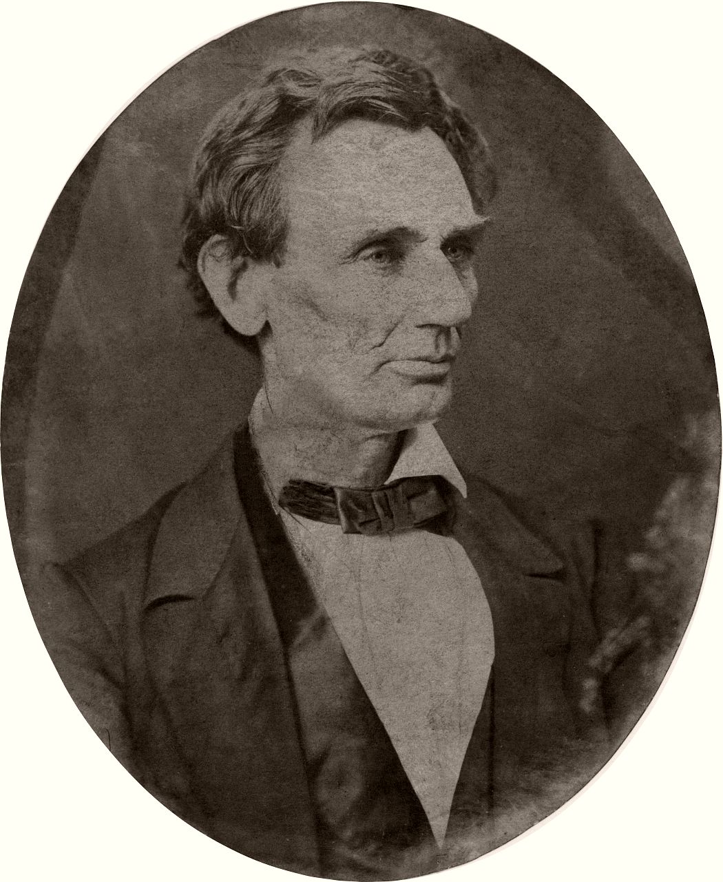 Abraham Lincoln, candidate for U.S. president. Head-and-shoulders portrait, facing right, June 3, 1860