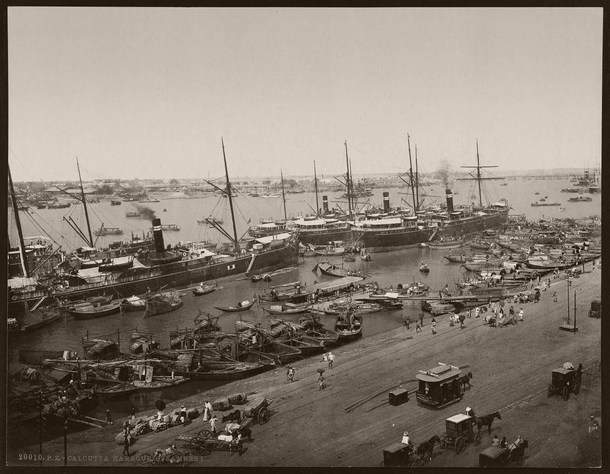 Calcutta. Harbour. Steamers