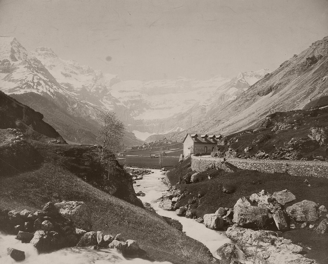 [River running through mountain valley], British, 1857 - 1865