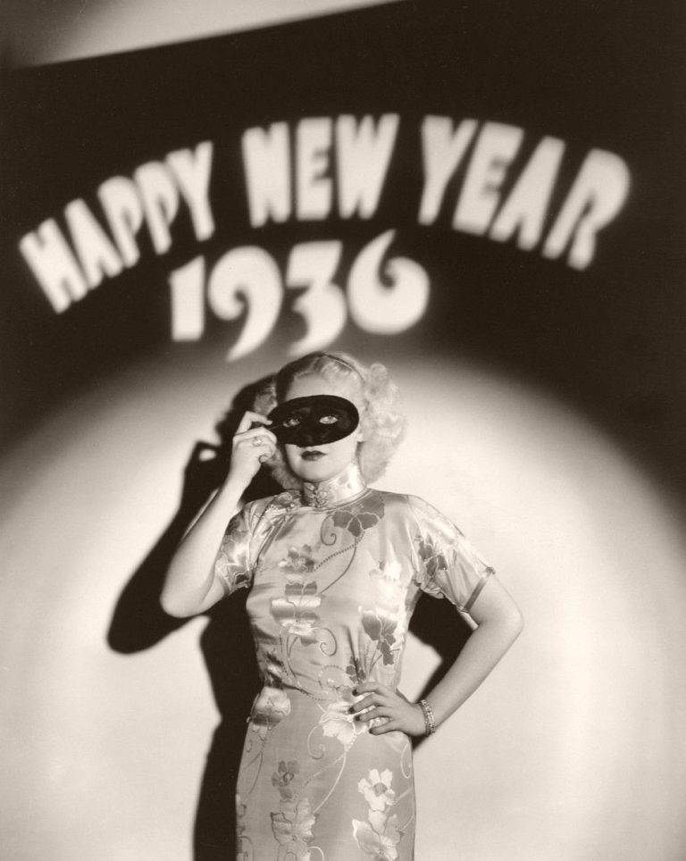 Vintage American Actresses Greeting New Years Eve Monovisions Black And White Photography 