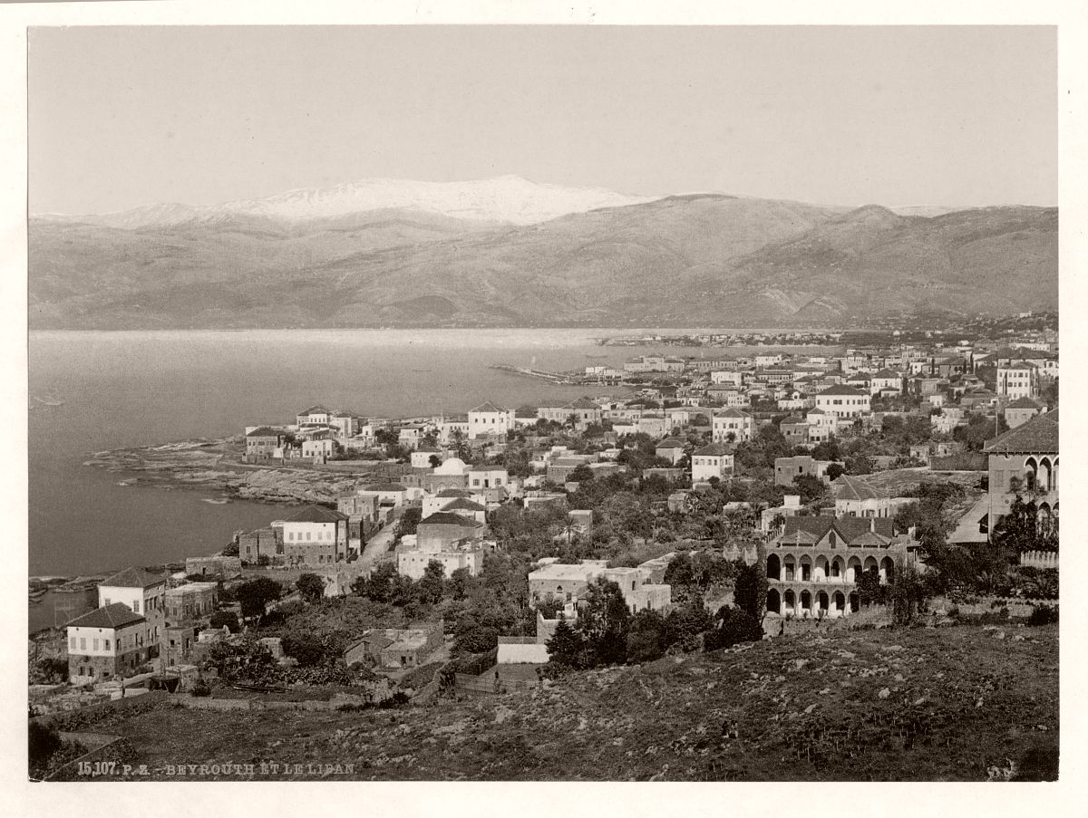 General view, with Lebanon in the distance, Beyrout, Holy Land, (Beirut, Lebanon)