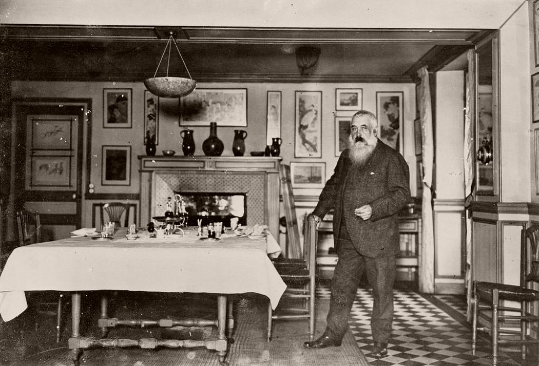 Claude Monet in His Studio at Giverny