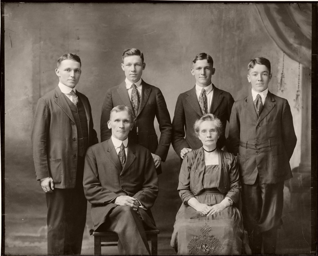 Vintage: Glass plate negative Family Portraits by Michael Miley Studio ...