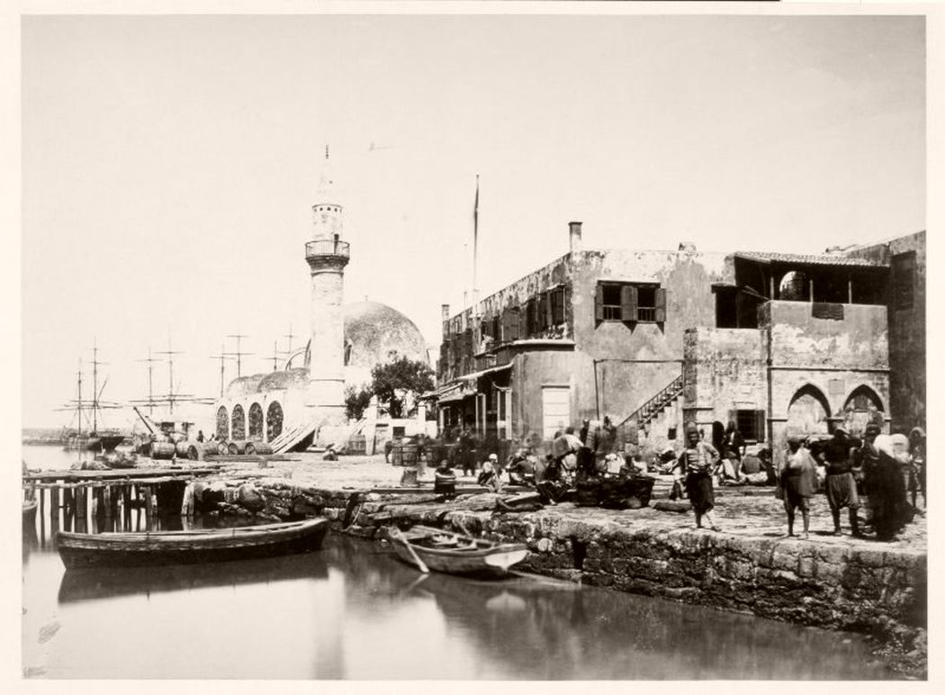 Chania port, Greece, 1868