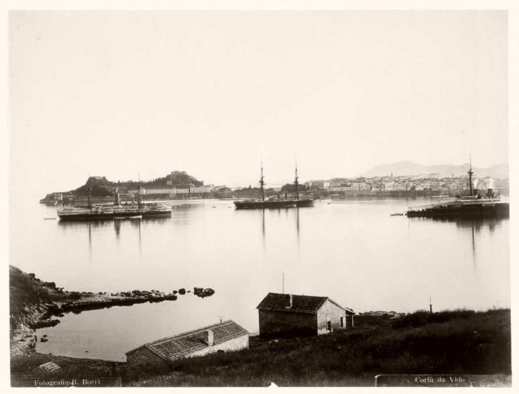 Corfu port, Greece, circa 1880