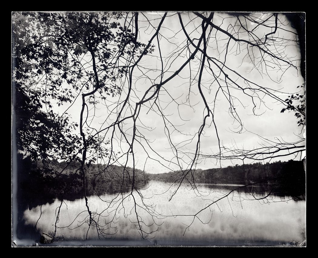 Michael Kolster (American, b. 1963); Impoundment above Worumbo Dam, Durham, Maine, 2013; 7 3/8 x 9 3/16 inches; from the River series, 2011-2014; ambrotypes; courtesy and ©Michael Kolster