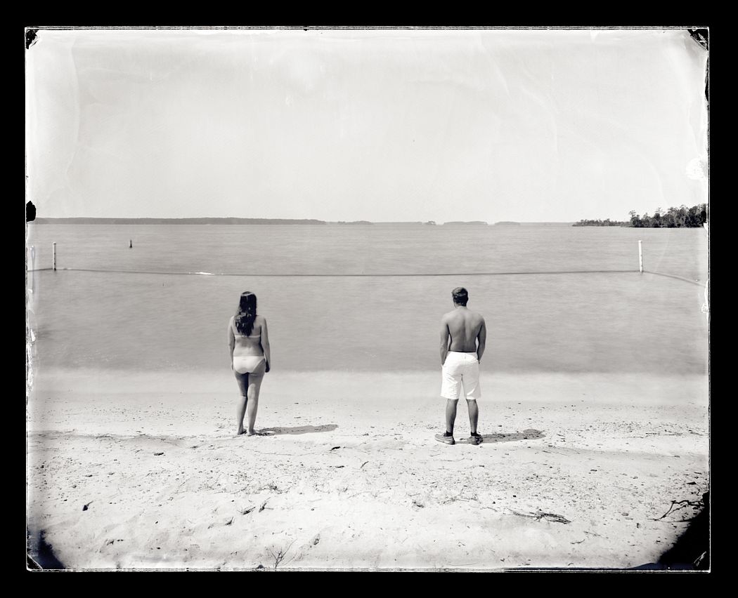 Michael Kolster (American, b. 1963); Bathers Thurmond Lake, Clarks Hill, South Carolina, 2014; 7 3/8 x 9 3/16 inches; from the River series, 2011-2014; ambrotypes; courtesy and ©Michael Kolster