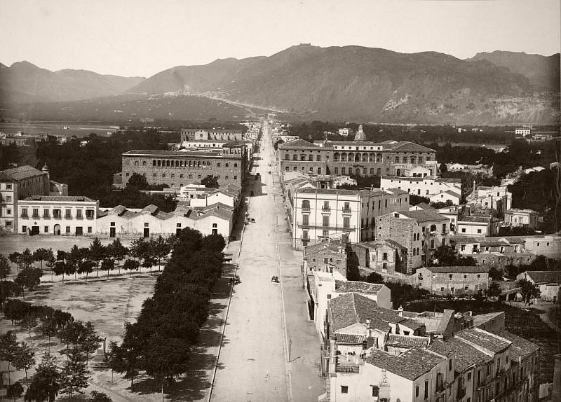 Topographical view of Monreale, Sicily, circa 1865