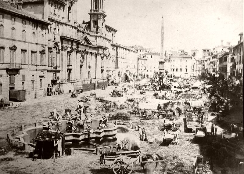 The market, Piazza Navona, Rome, 1865