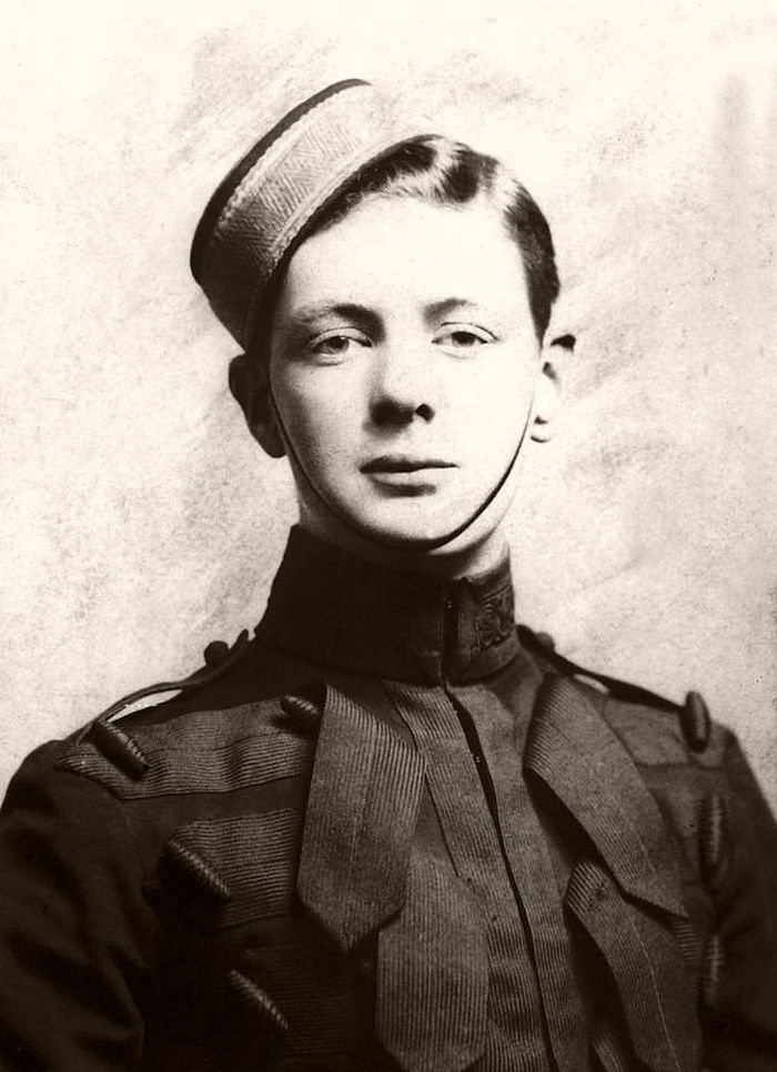 Winston Churchill as an army cadet in 1893.