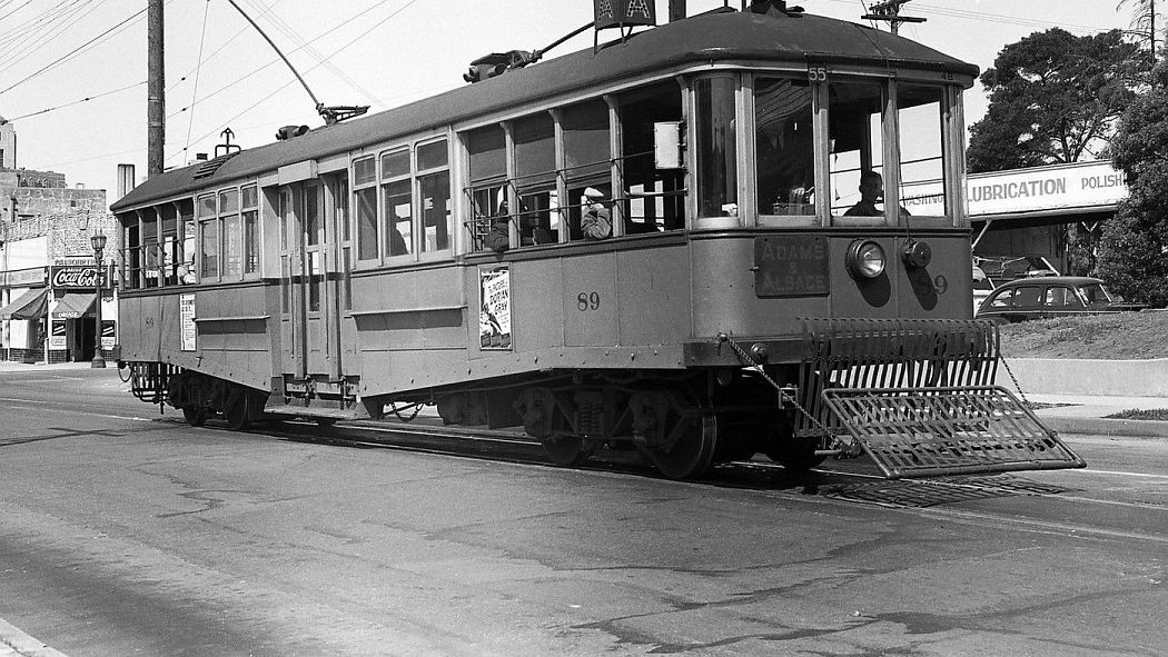 A Los Angeles streetcar in the 1930s. (Metro Library and Archive)