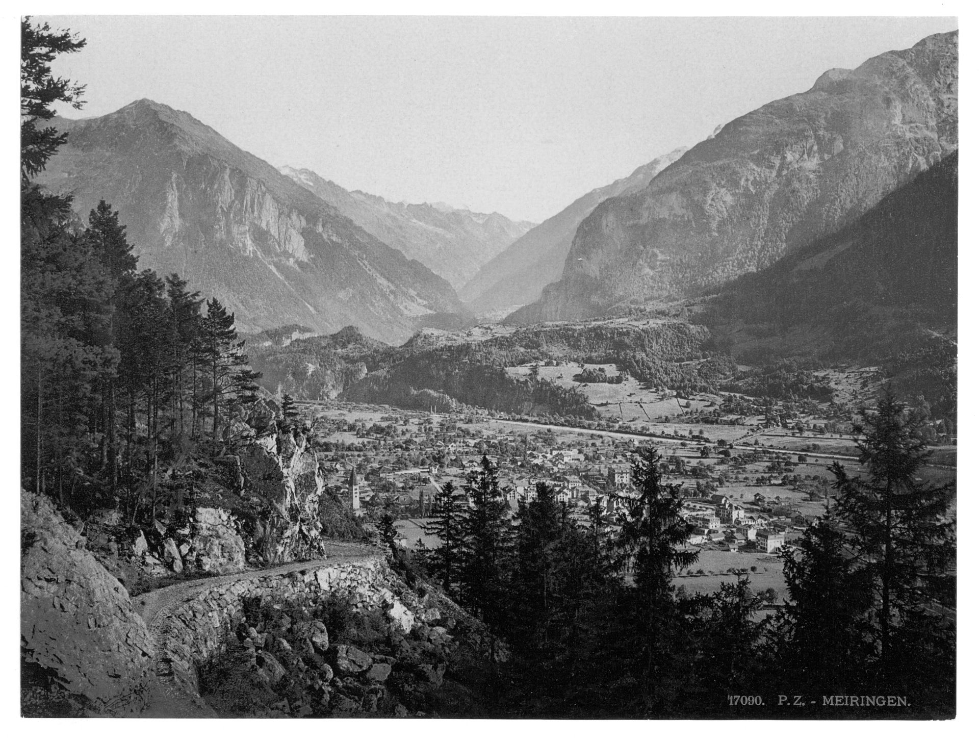 General view of Meiringen, Bernese Oberland, Switzerland