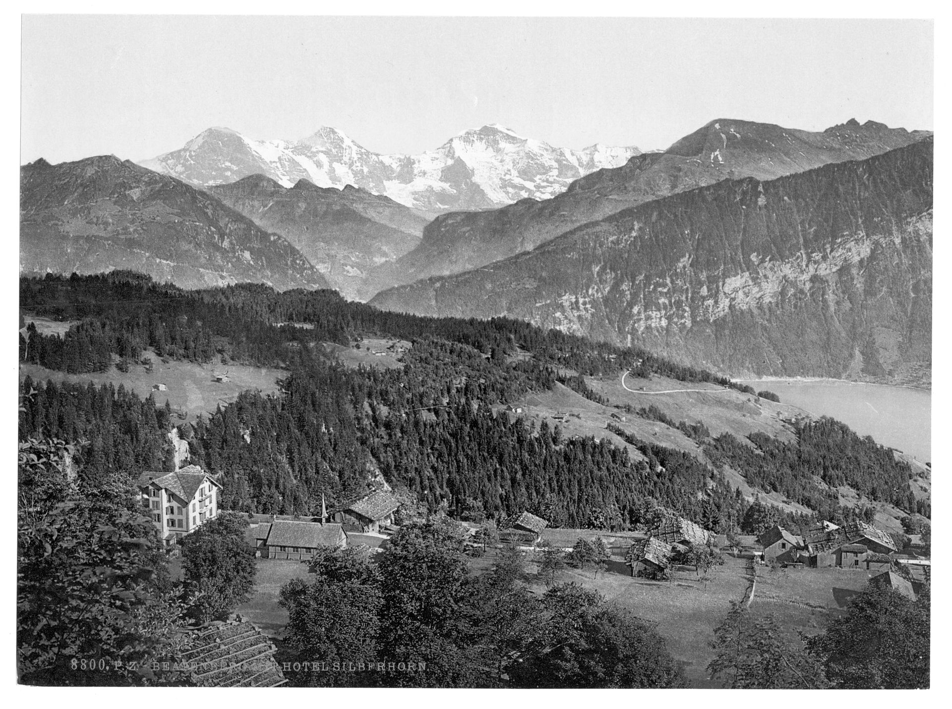 Beatenberg village and Hotel Silberhorn, Bernese Oberland, Switzerland