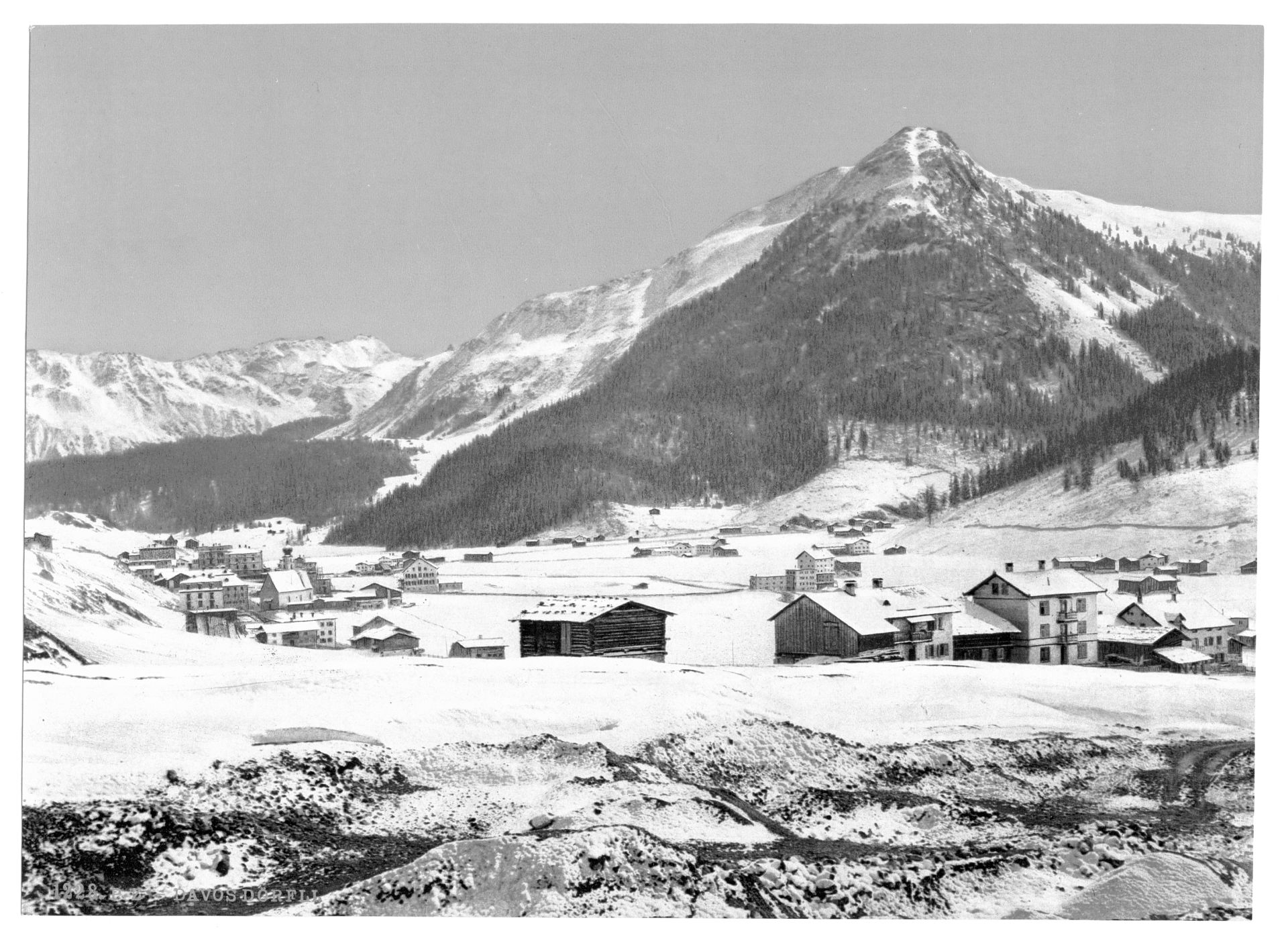 Davos, Dorfli and Seehorn, in winter, Grisons, Switzerland