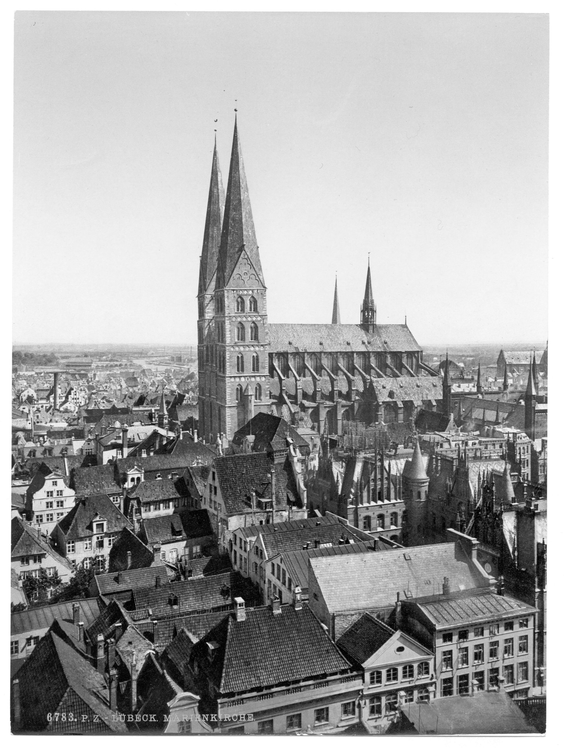 St. Mary's, from St. Peter's Clock Tower, Lubeck, Germany (1890s)