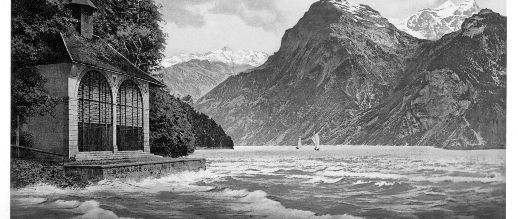 Vintage: Historic B&W photos of Lake Lucerne, Switzerland (1890s)