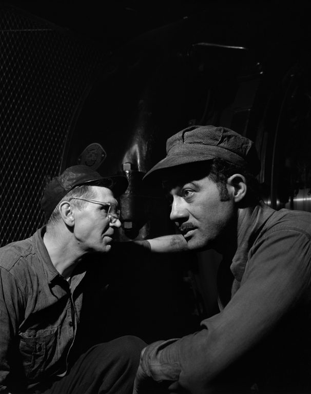 Gordon Parks, Two workmen in the power plant., 1944, courtesy The Gordon Parks Foundation