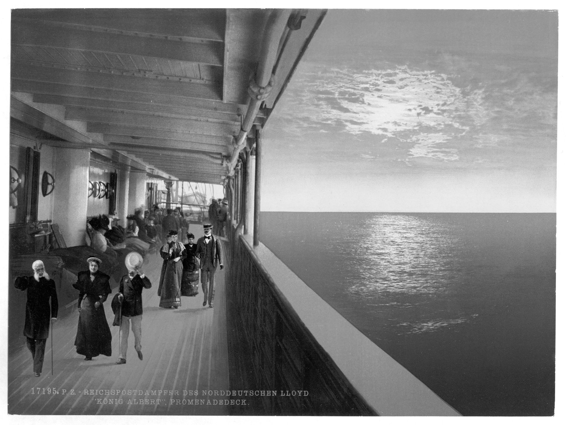 "Konig Albert," Promenade Deck, North German Lloyd, Royal Mail Steamers