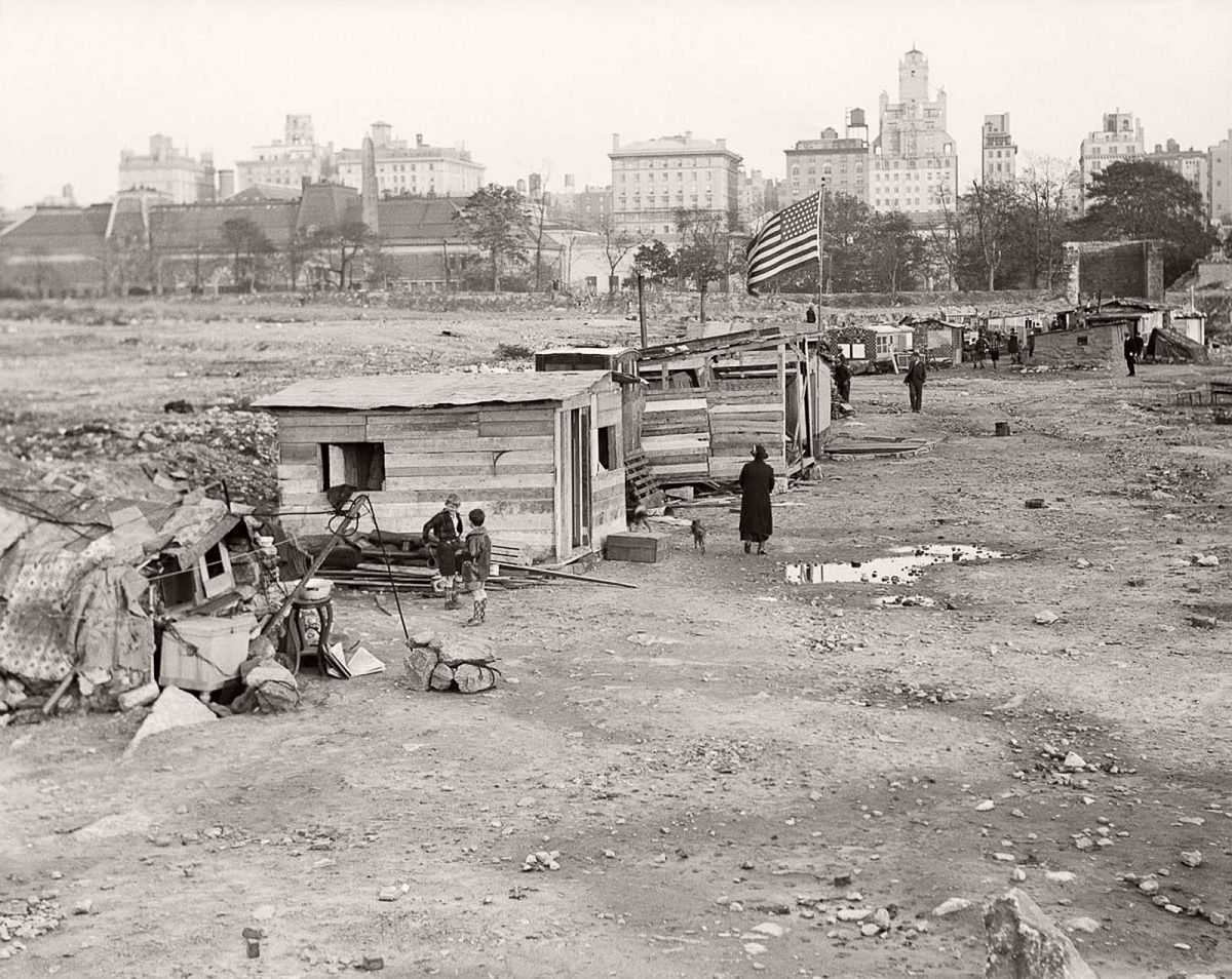 The Central Park Hooverville. 1933.