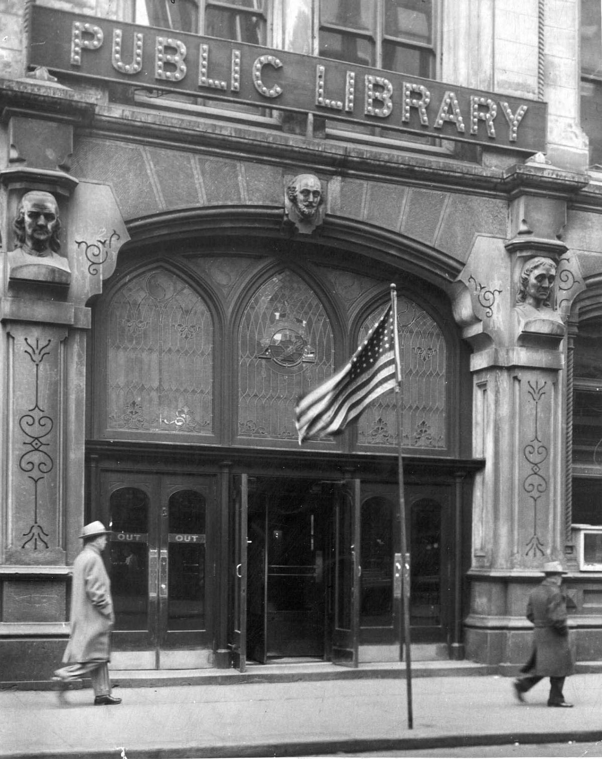 The library’s main entrance.