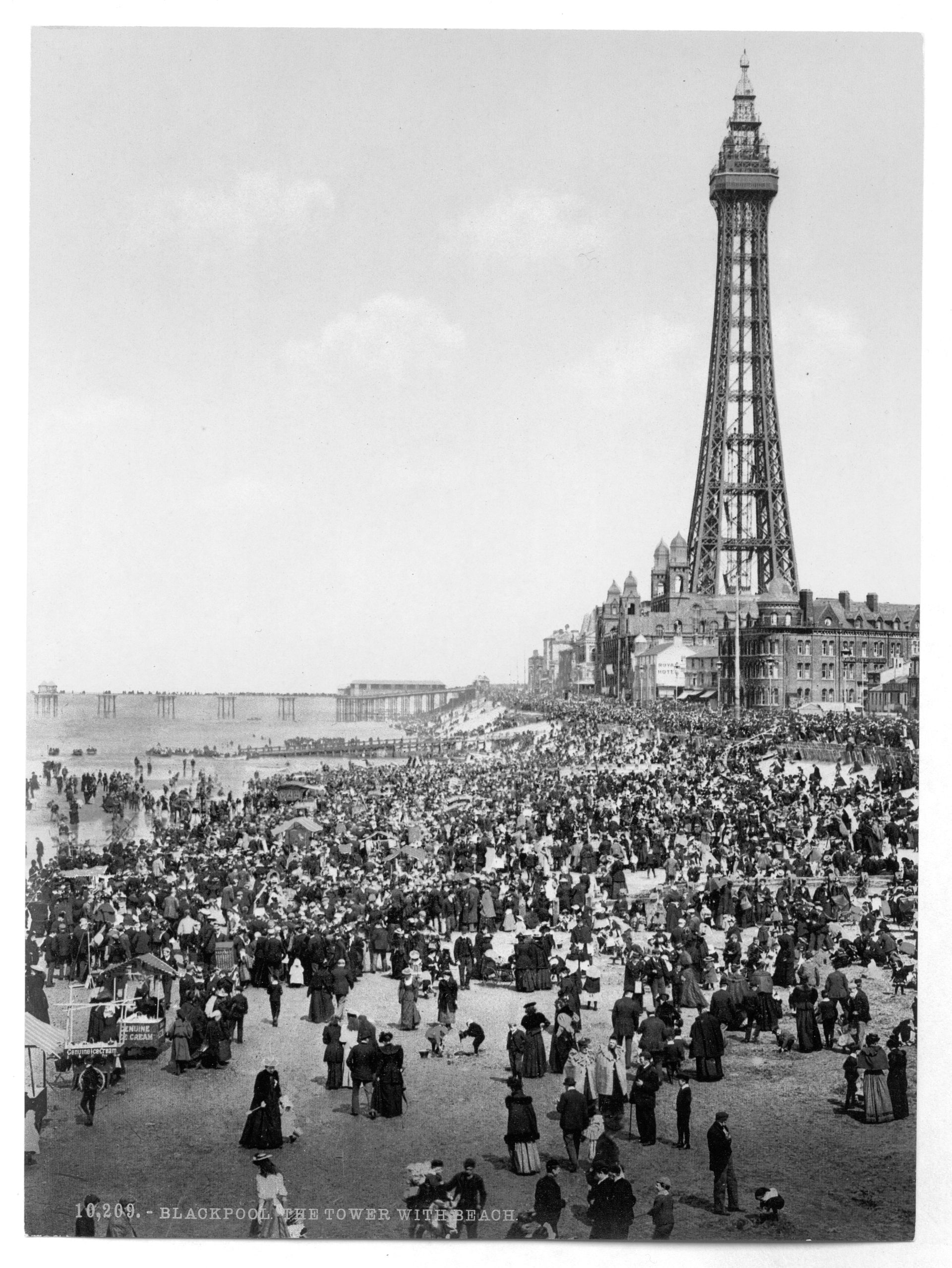 The tower with beach, Blackpool, England