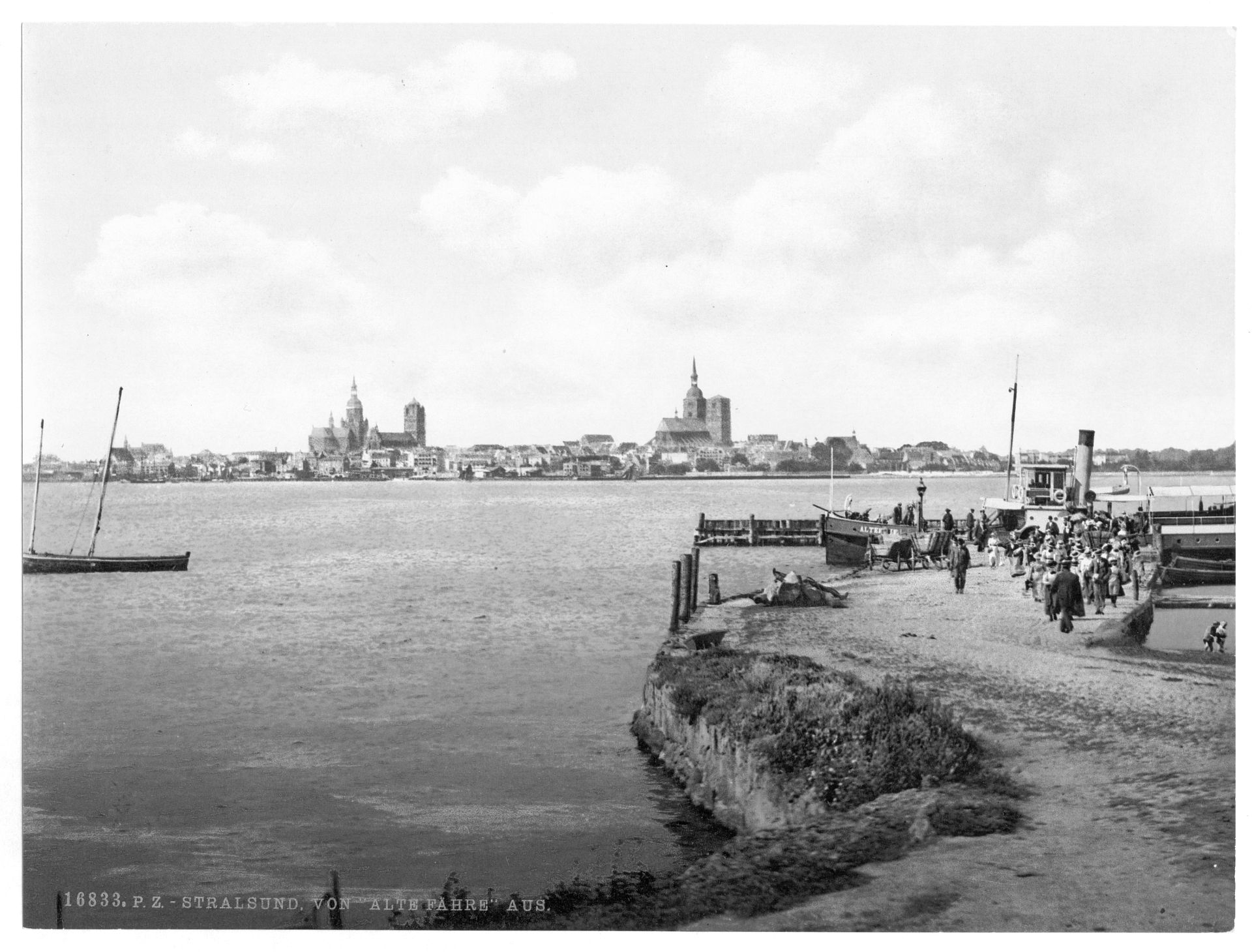 General view, from the "Alte Fahre", Stralsund, Pomerania, Germany