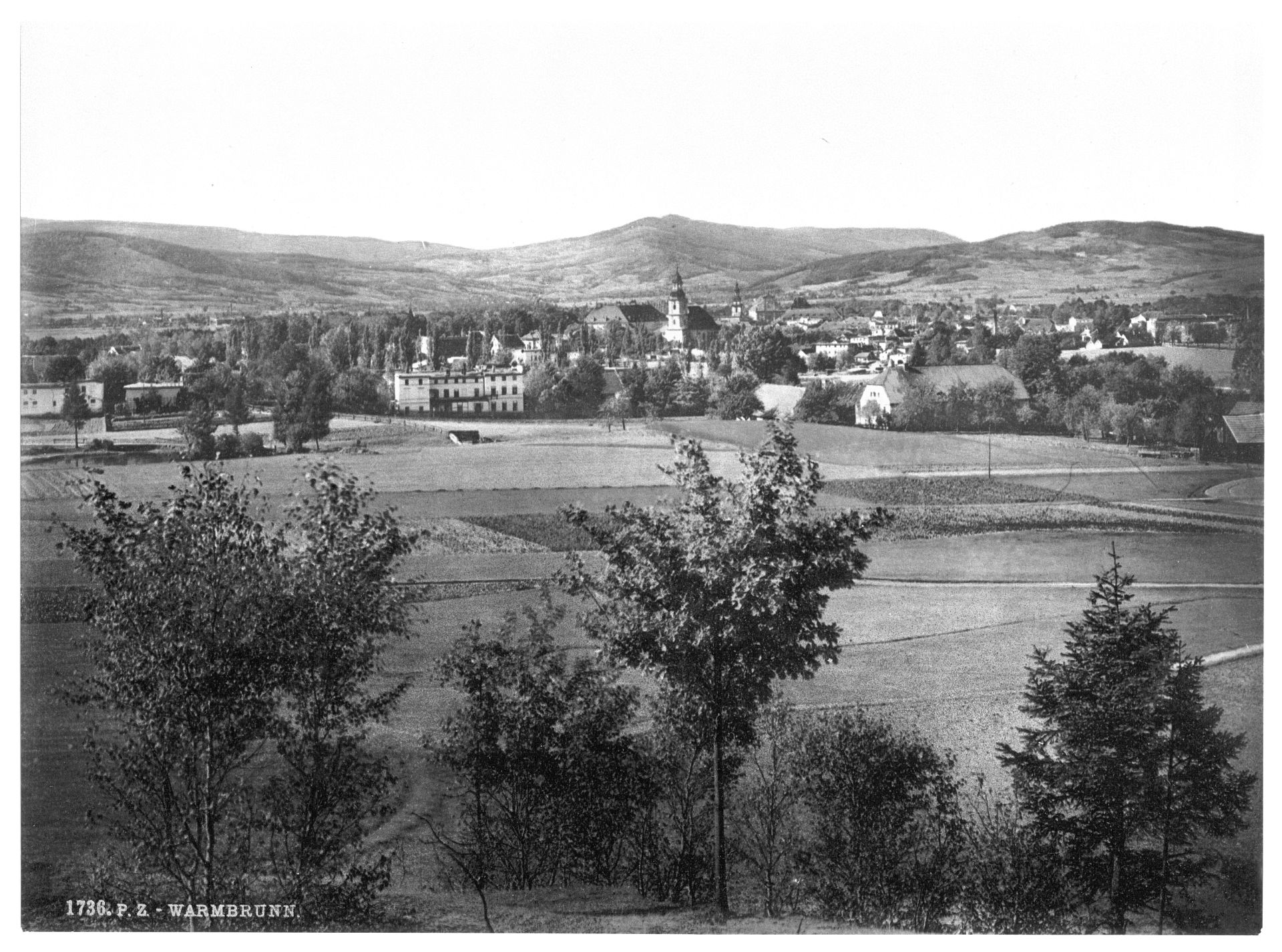 General view, Warmbrunn, Riesengebirge, Germany (i.e., Cieplice Śląskie-Zdrój, Poland)