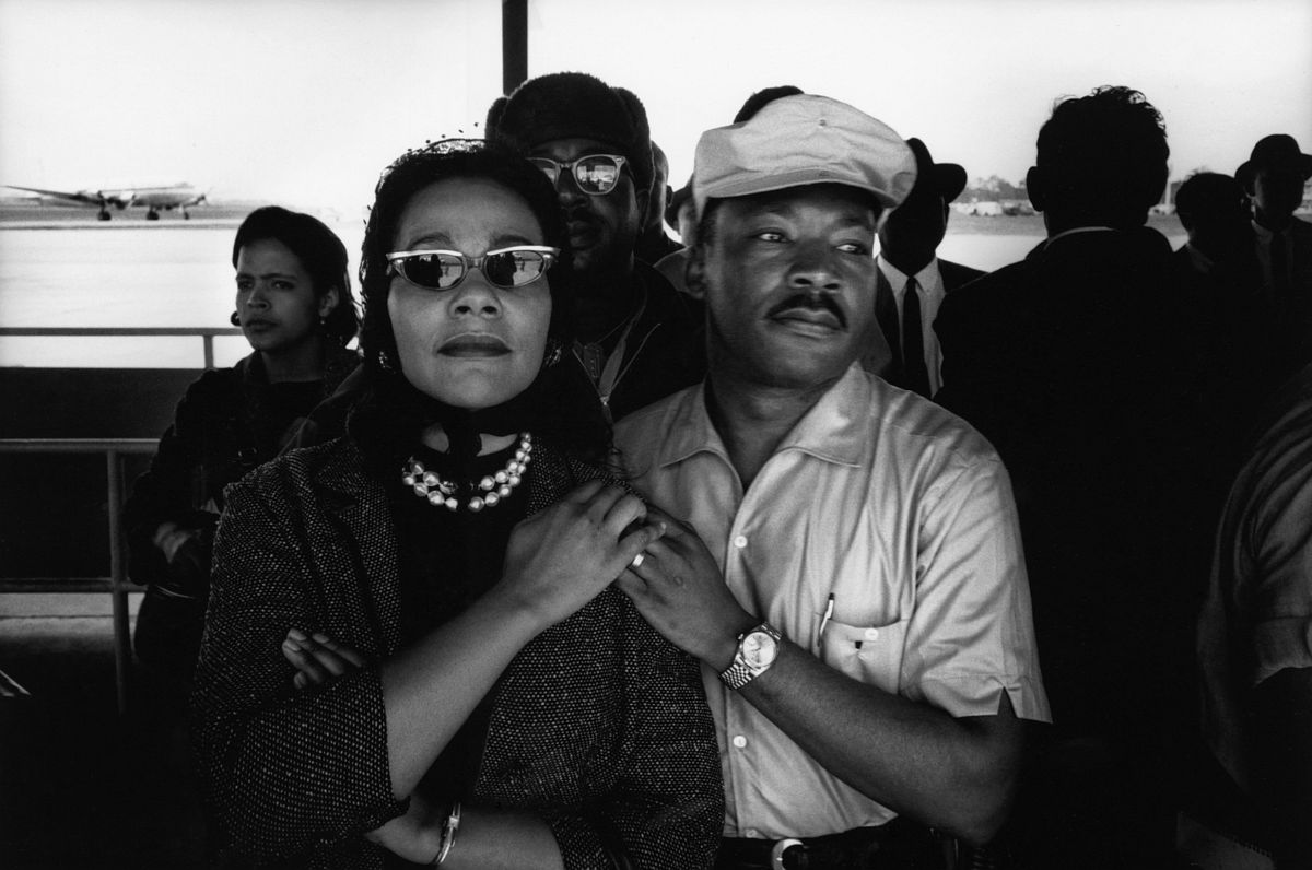 Selma to Montgomery March, Coretta Scott King and Martin Luther King Jr., Montgomery Municipal Airport, Alabama, 24 March 1965, 1965
