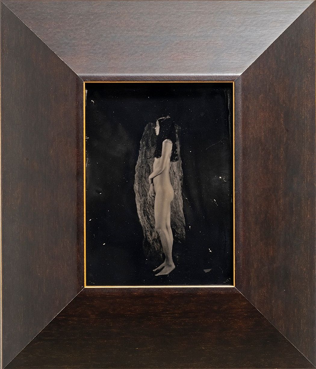 Yamamoto Masao, Untitled (AM #1), 2023. Unique collodion Ambrotype, image size: 7 x 5 1/8 inches, frame size: 12 1/2 x 10 5/8 inches.